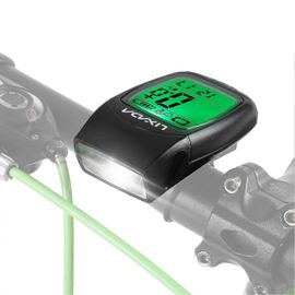 Compteur De Vélo 3 En 1 Usb Compteur De Vitesse De Vélo Sans Fil Rechargeable Avec Phare Avant À Led Et Klaxon