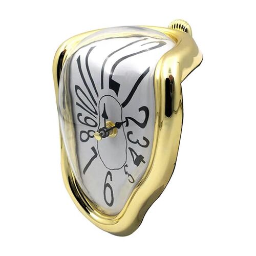 Horloge murale de bureau en fusion, horloge murale déformée et surréaliste, décoration murale style Salvador Dali pour la maison et le jardin