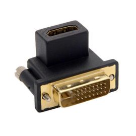 CY DV-041-UP Adaptateur DVI mâle à HDMI femelle incliné à 90 degrés vers le haut pour ordinateur,HDTV et graphique