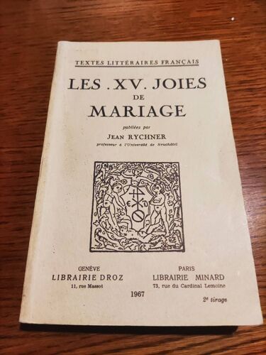 Les Xv Joies Du Mariage Ed. Rychner