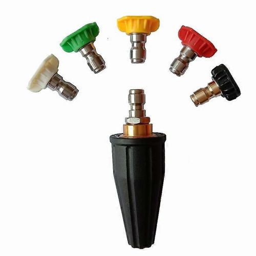 Buse turbo pour nettoyeur haute pression,buse turbo rotative,avec 5 embouts de buse de pulvérisation