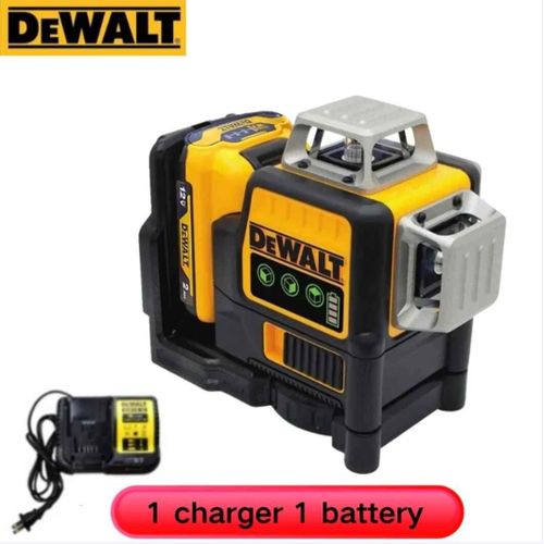 Dewalt DW089LG 12 lignes niveau Laser professionnel ligne de faisceau vert batterie au Lithium 12V 360 croix horizontale verticale outils extérieurs - Type EU 1Battery 1Charger