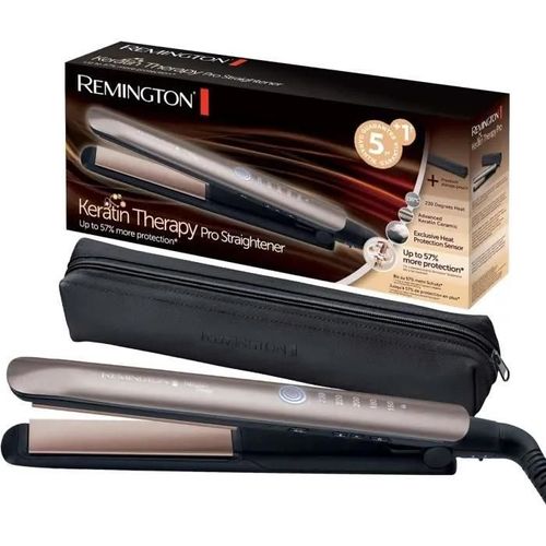 Lisseur Cheveux - Remington - S8593 - Capteur De Protection - Revêtement Advanced Ceramic - Écran Lcd