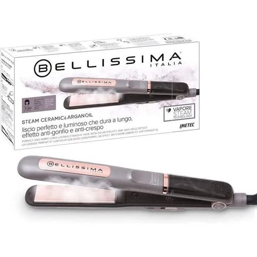Bellissima Steam Ceramique Et Huile D'argan, Lisseur Vapeur, Revetement Ceramique Et Huile D'argan, 3 Niveaux De Temperature, Chauff