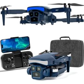 Karuisrc Drone Professionnel Avec Camera Reglable Electrique Led Bleue, Sans Balais Batterie Drone Fpv Adulte Debutant Portee Etendu-Gerbala