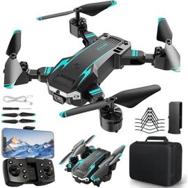 Nxpz Drone Avec Double Camera Hd Pour Debutants, Drone Enfant Pliable, Decollageatterrissage A Un Bouton, Mode Sans Tete, Vol En Tr-Nxpz
