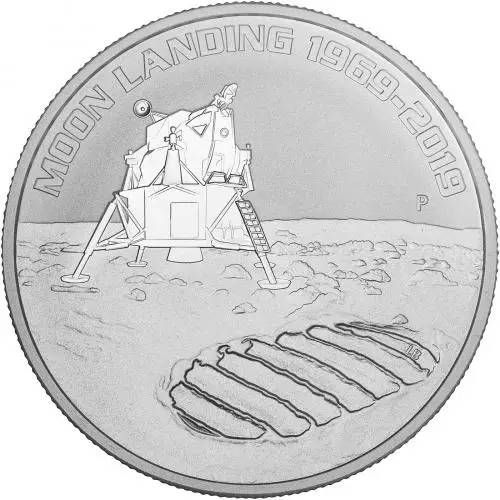 Perth Mint Australia Pièce Argent 1 Oz / 1 Once 50th Anniversary Moon Landing - Anniversaire 50 Ans Sur La Lune (Alunissage Apollo 11) 2019