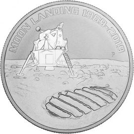 Perth Mint Australia Pièce Argent 1 Oz / 1 Once 50th Anniversary Moon Landing - Anniversaire 50 Ans Sur La Lune (Alunissage Apollo 11) 2019