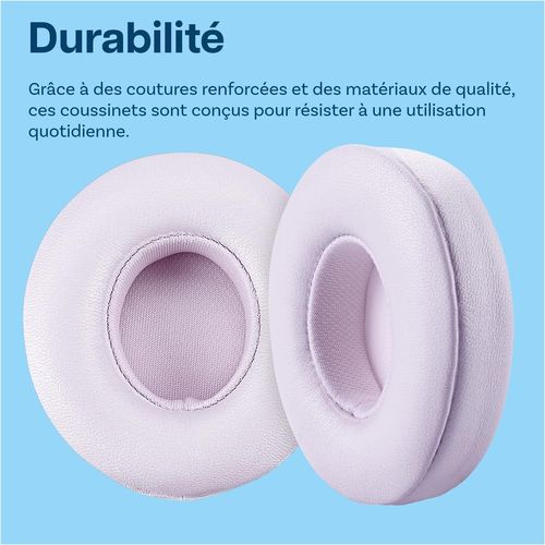 Remplacement Coussinets d'oreille pour Beats Solo 4 Wireless Casque Memory Foam et Protein PU Coussinet Casque - Coussinets de Rechange - Rose