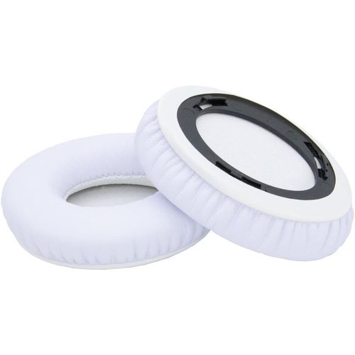 Coussinets d'oreille,Oreillettes de Remplacement pour Beats Solo 1.0 Solo HD Casque,en Cuir Protéine et Mousse à Mémoire,Blanc