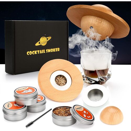 Kit Fumoir À Cocktail Saturne Avec 4 Copeaux De Bois
