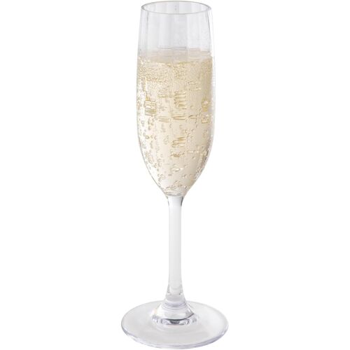 Kalanka-10540 Flûte À Champagne En Plastique Tritan Transparent, Ø 5 Cm, Hauteur 23 Cm, 190 Ml