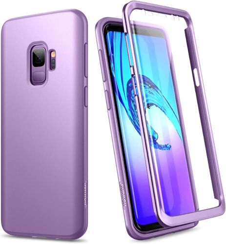 Coque Samsung Galaxy S9 Silicone 360 Degrés Souple Integrale Antichoc Qui Protege Bien Avant Et Arrière Etui Case Cover Housse Samsung Galaxy S9 (Violet)