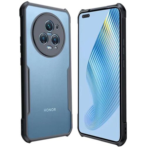 Coque Rigide Pour Honor Magic 5 Pro 5g [Fusion Armour] Premium Hybrid Robuste Protection Antichoc Avec Dos Transparent Conçu Pour Honor Magic 5 Pro 5g Noir