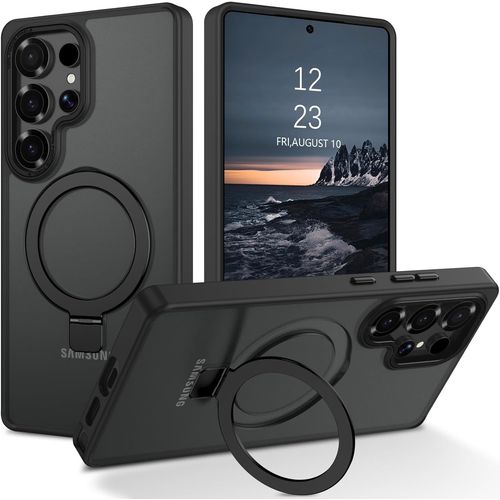 Senior-Coque Pour Samsung S25 Ultra Avec Support, Magnétique Compatible Avec Magsafe, Étui Translucide Mat Housse De Protection Antichoc Anti-Rayures Case Pour Samsung Galaxy S25 Ultra 6.9"",[L1028]
