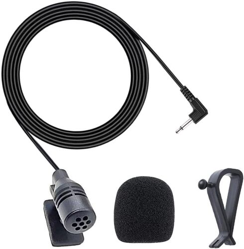 Microphone Externe De 2,5 Mm De Voiture Pioneer Mic Externe De Remplacement Pour Micro Autoradio Voiture Véhicule Unité Principale Bluetooth Audio Stéréo Gps Dvd, 3m, Plug And Play