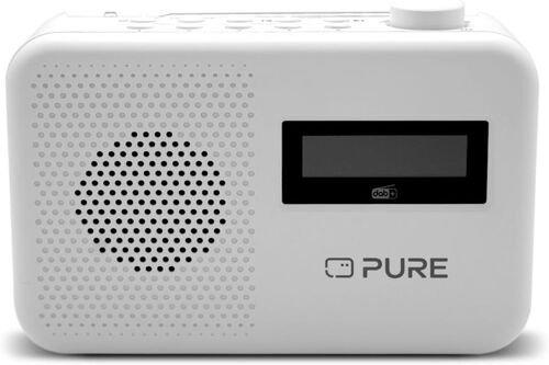 Elan One2 Radio Portable Dab+/FM avec Bluetooth 5.1 (écran LCD, 10 Touches de mémoire, Fonctionne avec 4 Piles AA) Blanc Coton