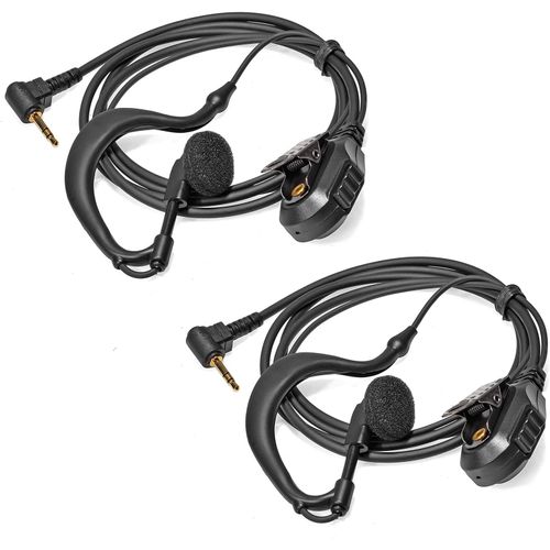 Écouteur en Forme de G de 2,5 mm avec Micro 1 Broches, Casque Talkie-walkie Compatible pour Motorola TLKR T60 T61 T62 T81 T80 T82 Extreme Hunter HYT TC-320 Radio Oreillette (2 pièces)