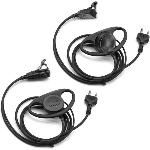 KALANKA-2X Oreillette Talkie Walkie D-Style Casque Écouteur Compatible avec Midland Radio Alan 42 CT-590S G7 G7Pro G8 G9 G9Pro M24 M24 Plus M48 M99 G6 XT G7 XTR GXT LXT XT30 XT50 XT60 XT70
