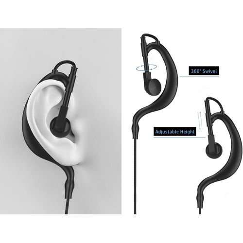 2 x G-Style Earbuds Headset Mic PTT for Midland Walkie Talkie G7 G7Pro G8 G9 G9Pro G12 GXT5 M24 M48 XT30 XT50 XT60 XT70 X-Talker Radio