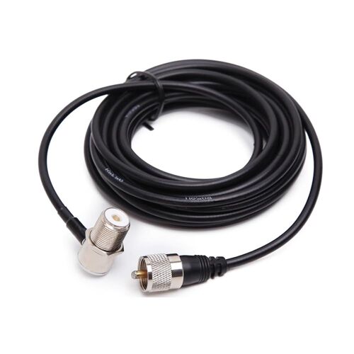 Antenna Cable, Satellite Signal Connector F Male to TV Set with Female Adapter Metal Plug Socket Scanner CB Radio Bidirectional 5m TV Set Top Box