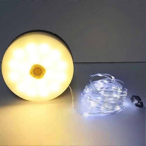Lampe Solaire D'extérieur Étanche À 120 Led, 12 M, Blanc Froid (12 M, 120 Led)