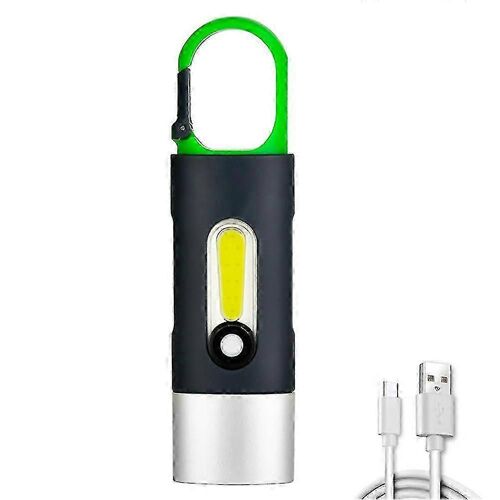 Mini Lampe De Poche Led Rechargeable D'extérieur Avec Crochet Multifonction, Lampe De Ceinture Étanche Pour Le Camping Et L'alpinisme