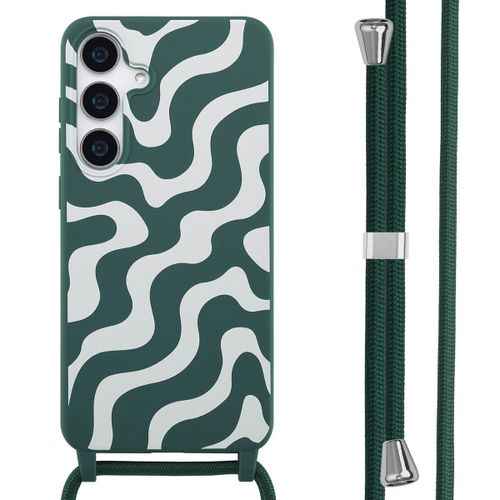 Imoshion Coque Design En Silicone Avec Cordon Samsung Galaxy S25 Plus Petrol Green Groovy