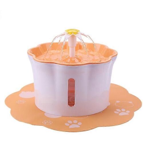 Fontaine À Eau Pour Chat : Fontaine À Eau Automatique En Acier Inoxydable Pour Chats Et Chiens - Orange