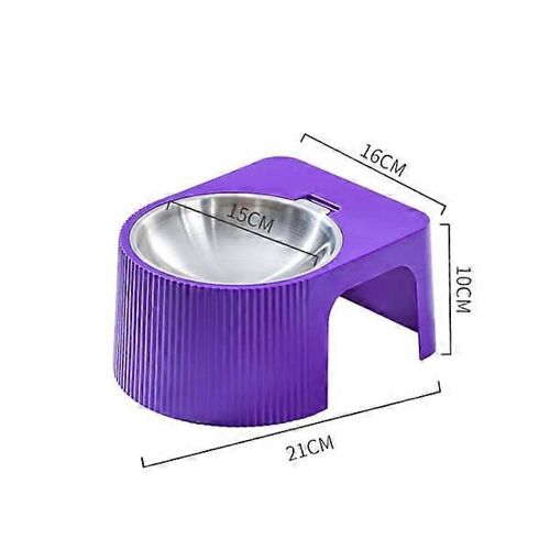 Gamelle En Acier Inoxydable Pour Chat, Gamelle Pour Chien, Gamelle Pour Animaux De Compagnie (Violet)