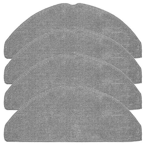 Pack de 4 chiffons de vadrouille Pièce de rechange pour aspirateur robot L60, tampon de vadrouille en microfibre Accessoires de chiffons de vadrouille lavables