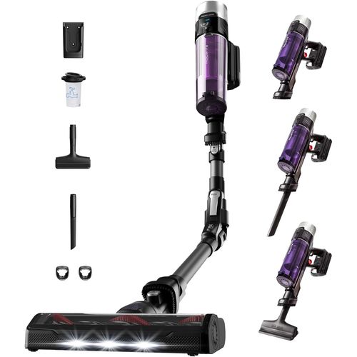 SUBZONAL-X-Force Flex 9.60 Allergie Aspirateur balai sans fil, Filtration Anti-Allergènes, Puissant 100AW, Ultra Léger, Autonomie 45min RH2038WO, Noir / Violet