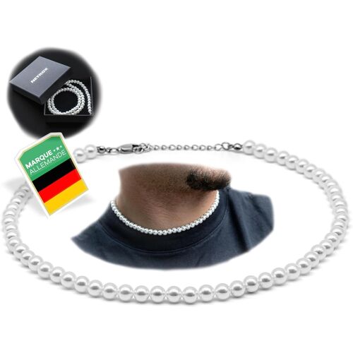 Elegant Artificial Pearl Necklaces For Women And Men I Ideal Accessory For Leisure And Business I High Quality Necklace With Glass Beads I Perfect Gift