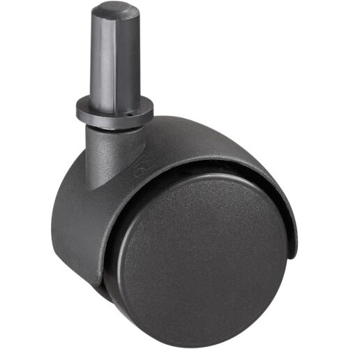 Double Castor Diameter 40 mm ¿ with Stem and Sleeve ¿ Plastic Wheel ¿ Rigid Rolling Surface ¿ Sliding Bearing ¿ Maximum Load 20 kg ¿ Transport Wheels ¿ Transport Wheels ¿ Container Wheels