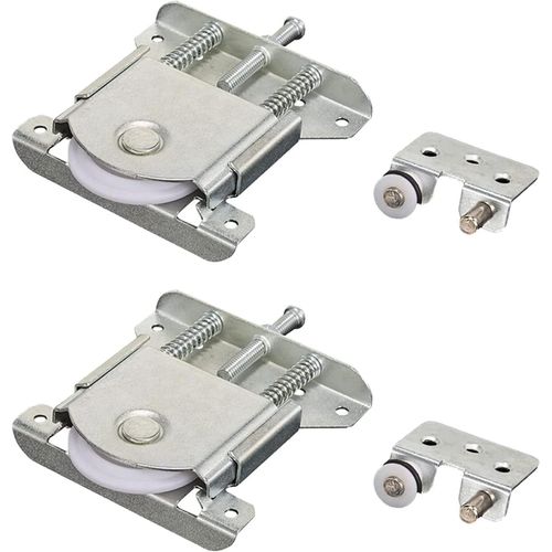 Meimie-2 Pièces De Porte Meubles Poulie Coulissante Placard,Meubles Roues Coulissante,Pour Porte De Garde-Robe Roues Vitrines,Remplacement Porte Rouleau,Charge 30kg