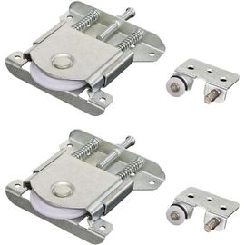 Meimie-2 Pièces De Porte Meubles Poulie Coulissante Placard,Meubles Roues Coulissante,Pour Porte De Garde-Robe Roues Vitrines,Remplacement Porte Rouleau,Charge 30kg