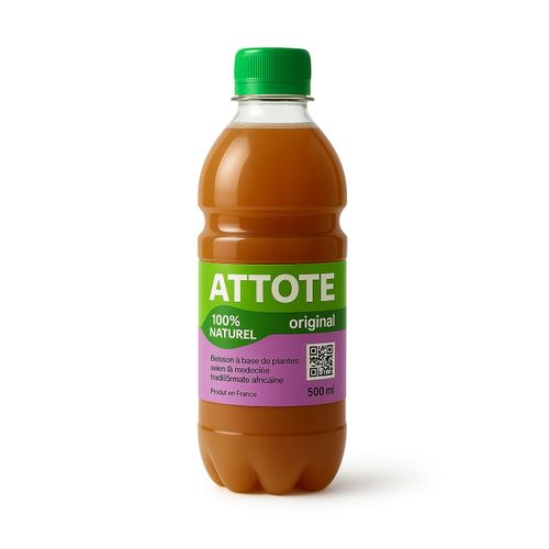 Attote Original - Energisant Vegan Aphrodisiaque - Sans Sucre, Sans Additifs, Sans Conservateurs - 1 Bouteille De 500ml - Made In France