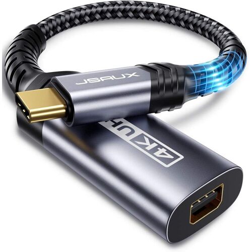 KALANKA-Adaptateur USB C vers Mini DisplayPort [4K @ 60Hz] Mini DP Adaptateur Type C Mini DisplayPort Compatible avec MacBook Pro 2019 2018, iPad Pro, Dell XPS, Samsung S20 S10 -Gris