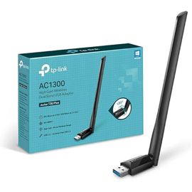 Loc-Clé Wifi Puissante Ac1300 Mbps Archer T3U Plus,Dongle Wifi,Wifi Usb,Clé Wifi Puissante,Antenne À Gain Élevé 5Dbi,Garantie 3 Ans,Compatible Avec Windows 11/10/8.1/8/7(32/64 Bit)Et Macos