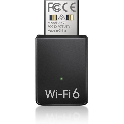 VornixorSarlshop-AX900 Mbps Clé WiFi 6, Mini Cle WiFi USB Compatible avec Windows 11/10/7, Clé Wi-FI pour PC Double Bande 5GHz 600Mbps + 2.4GHz 286Mbps, Clef USB sans Fil Puissante, Adaptateur Dongle