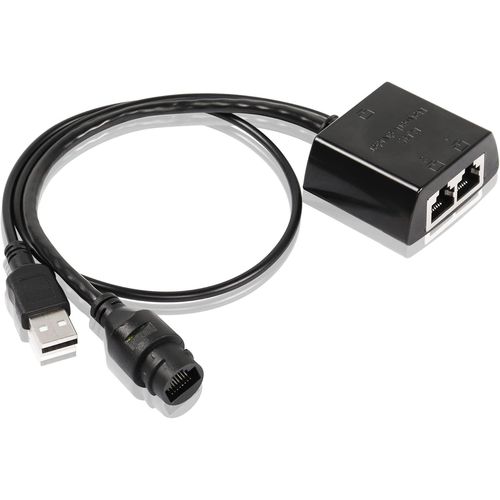 Adaptateur séparateur réseau RJ45 séparateur Ethernet 1 à 2 Adaptateur Haute Vitesse Extension WiFi avec Port d'alimentation USB Ordinateur, commutateur, routeur, ADSL, décodeur, etc.
