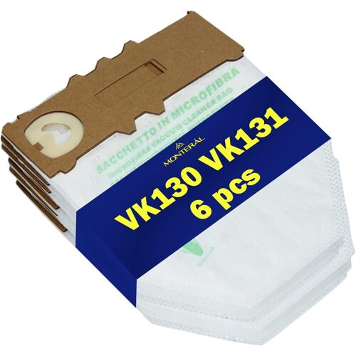 6 Pièces Sac Aspirateur en Microfibres pour Vorwerk Kobold VK 130 VK 131 Garantie 10 Ans