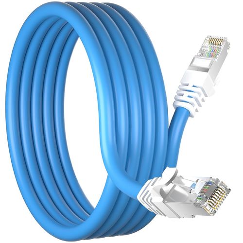 Câble Ethernet 15m Cat7 Cable RJ45 15m Haute Vitesse SFTP Triple Blindage Câble Réseau, 10Gbps 600MHz Haut Débit Câble Internet, 24AWG Extérieur Imperméable Câble LAN pour Routeur Modem
