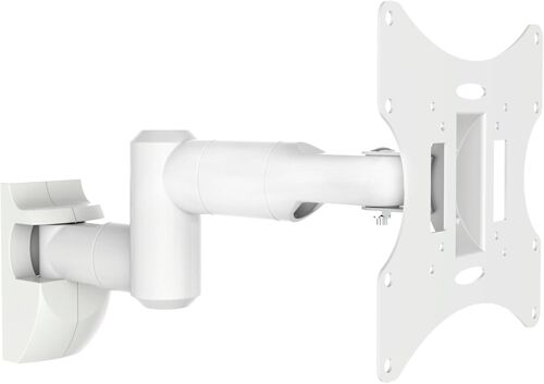 Soporte De Pared Para Monitores Y Televisores De Hasta 42 Pulgadas, Giratorio (+/-90°), Inclinable (+/-20°), Vesa 50x50 - 200x200, Capacidad De Carga Máxima 30,0 Kg, Blanco