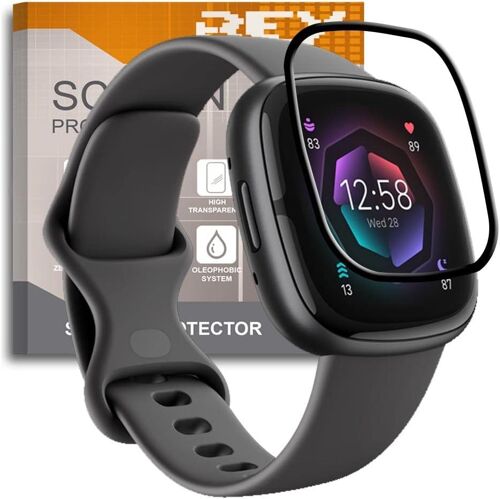 Protecteur 3d Pour Fitbit Sense 2 - Fitbit Versa 4, Noir, Protection Complète, 3d, 4d, 5d