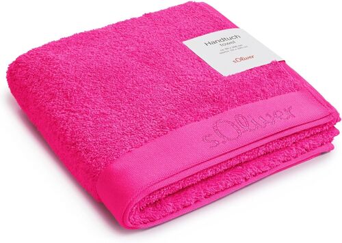 KAL-Serviette 50 X 100 Cm \U2013 100 % Coton, 600 G/M², Douce Et Absorbante, Serviette Rose