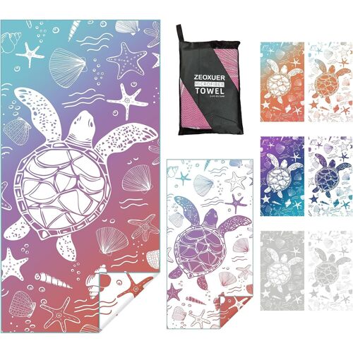 Serviette De Plage En Microfibre Xl 180x100 Cm-Anti-Sable,Séchage Rapide & Ultra Douce-Serviette Plage Compacte Pour Piscine/Voyage-Cadeau Vacances Avec Sac De Transport.[O239]