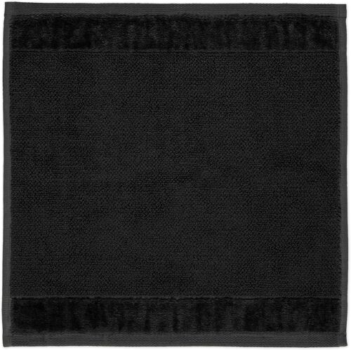 Bamboo Luxe Serviettes Lavettes 30 X 30 Cm,Fabriqué En Allemagne,60% Coton/40% Viscose En Pulpe De Bambou,Black (Noir)
