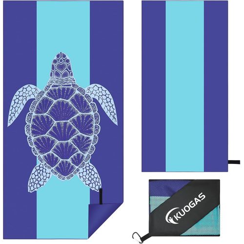 Kalanka-Serviette De Plage Xxl 90 * 180, Grande Serviette En Microfibre À Séchage Rapide, Serviette De Bain Sans Sable, Couverture De Plage Pour Femmes (Tortue)