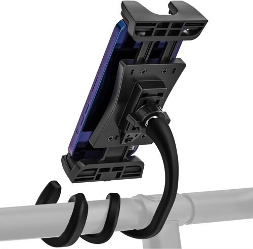 Chicslick-Support Téléphone Avec Col De Cygne, Support De Téléphone Avec Bras Réglable Rotation 360°, Pied De Téléphone Bureau Pour Vélo, Tapis De Course, Poussette, Bateau Pour Smartphones De 4,[X904]